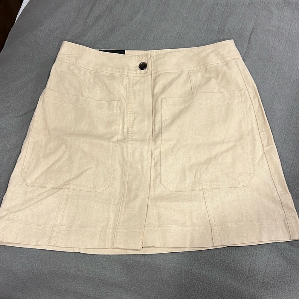 NWT Banana Republic Linen Blend Mini Skirt Size 8